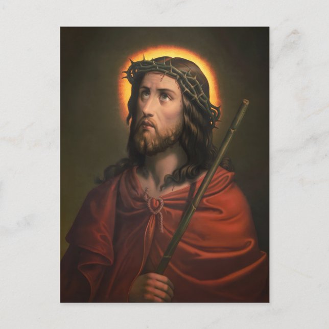 Jesus Christ with Crown of Thorns Postcard (Front)