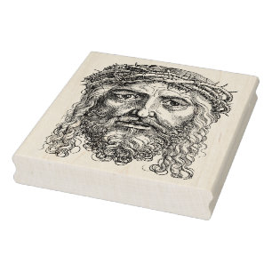 Jesus Christ with crown of thorns Rubber Stamp