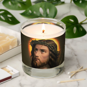 Jesus Christ with Crown of Thorns Scented Candle