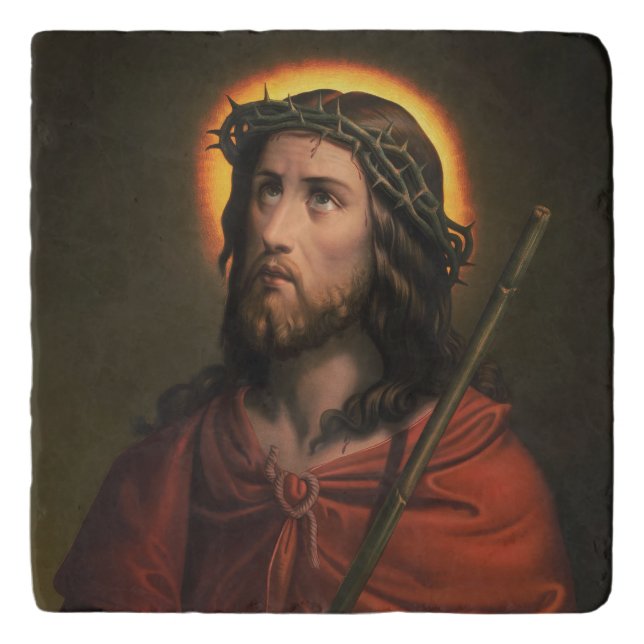 Jesus Christ with Crown of Thorns Trivet (Front)