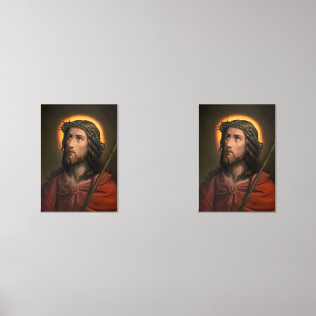 Jesus Christ with Crown of Thorns Wall Art Sets (Front)