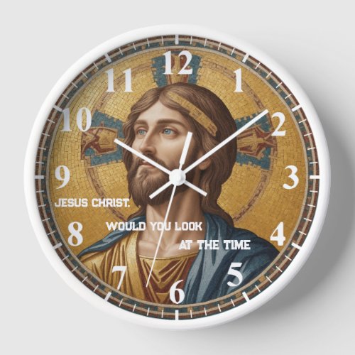 Jesus Christ would you look at the Time Blue Gold Clock