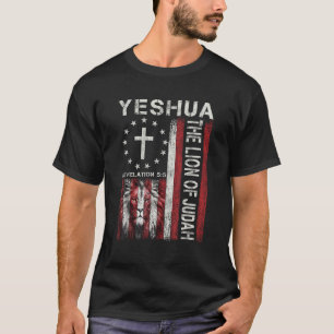 Jesus Christian Bible Faith Religious Yeshua Lion  T-Shirt