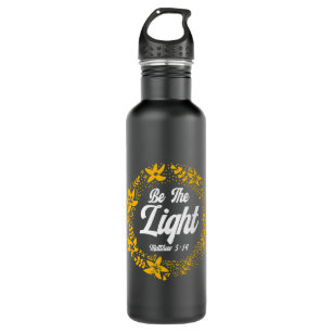 Jesus Christian Bible Verse Matthew 514 Flower 501 Stainless Steel Water Bottle