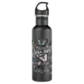 Jesus Christian Bible Verses Bible Watercolor Stainless Steel Water Bottle
