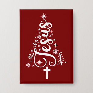 Jesus Christian Christmas Bible Verse Faith Button