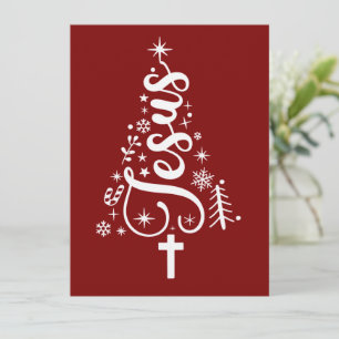 Jesus Christian Christmas Bible Verse Faith  Holiday Card