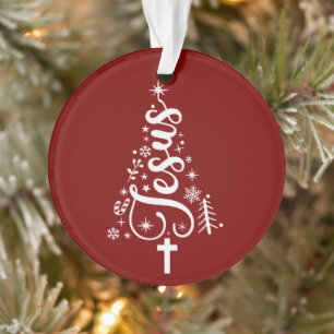Jesus Christian Christmas Bible Verse Faith Ornament