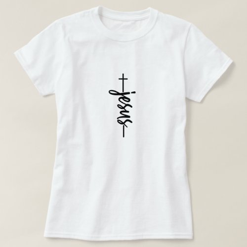 Jesus Christian Cross Modern Minimalist T_Shirt