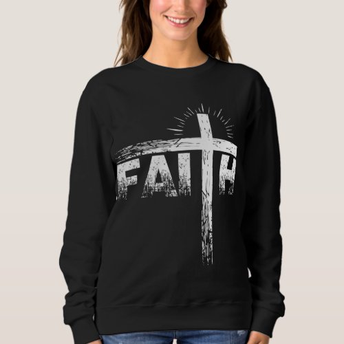 Jesus Christian Faith Cross God Religious Bible Ch Sweatshirt
