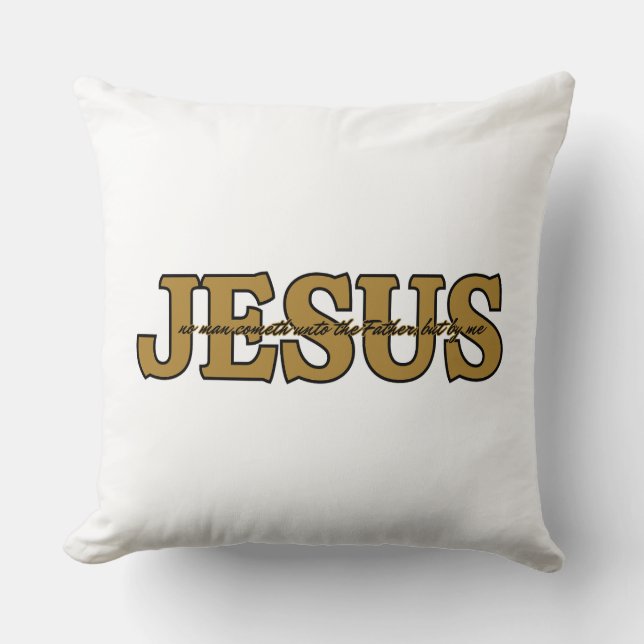 Jesus Christian Faith John 14:6 KJV Bible Verse Throw Pillow (Front)