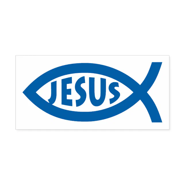 Jesus | Christian Fish Symbol Self-inking Stamp | Zazzle