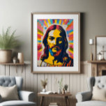 Jesus Christian Pop Art Photo Print<br><div class="desc">If you are looking for a religious design,  this one will be perfect for you. It shows Jesus in pop art style.</div>