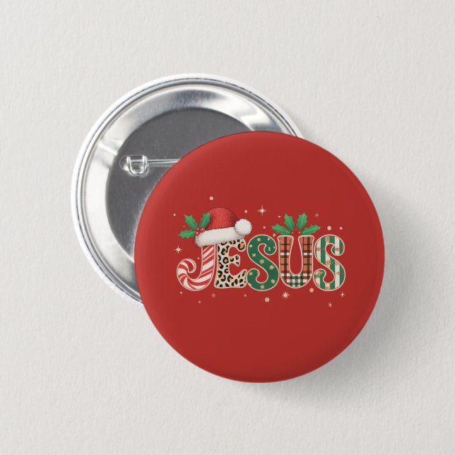 Jesus Christian Religious Saying Faith Bible Verse Button (Front & Back)