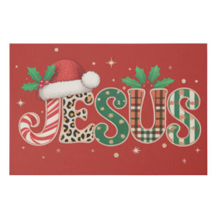 Jesus Christian Religious Saying Faith Bible Verse Faux Canvas Print