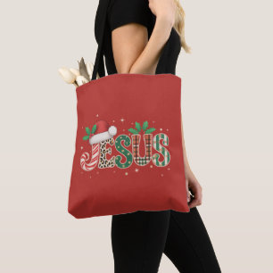 Jesus Christian Religious Saying Faith Bible Verse Tote Bag