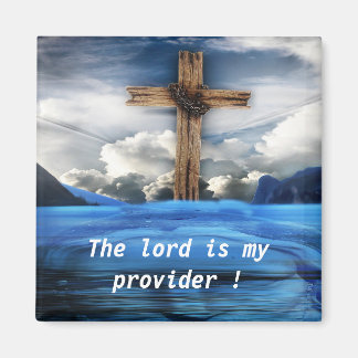 Jesus christianity Cross with Bible scripture Magnet