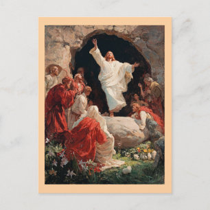 Jesus Christing Rising from Tomb, Postcard