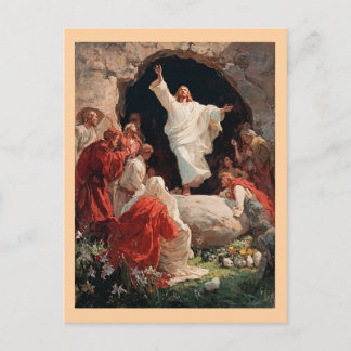 Jesus Christing Rising from Tomb, Postcard