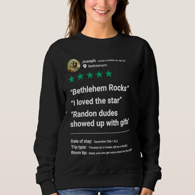 Jesus Christmas Bethlehem Nativity Ugly Xmas Sweat Sweatshirt (Front)