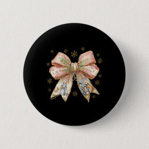 Jesus Christmas Coquette Xmas Jesus Is The Reason Button
