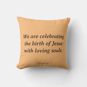 Jesus Christmas Inspirational Throw Pillow