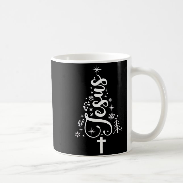 Jesus Christmas Tree Bible Verse  Coffee Mug (Right)
