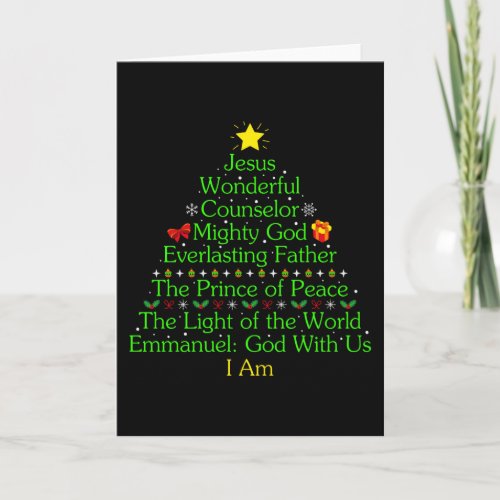 Jesus Christmas Tree Gift Jesus Lovers Catholic Card