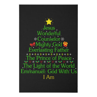 Jesus Christmas Tree Gift, Jesus Lovers, Catholic Faux Canvas Print