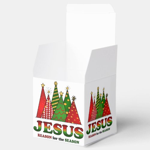Jesus Christmas Trees Favor Boxes