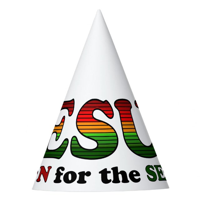 Jesus Christmas Trees Party Hat (Front)