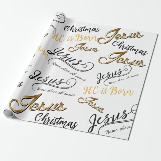 Jesus Christmas Wrapping Paper (Unrolled)