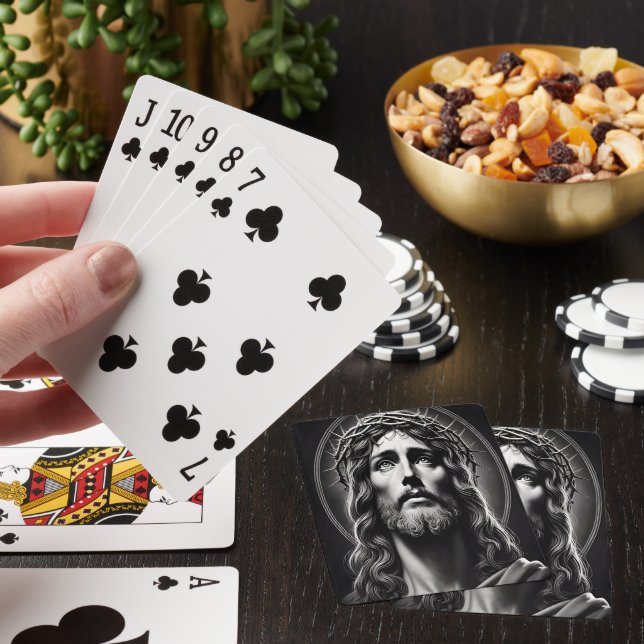 Jesus Christ's Compassionate Eyes of Love Poker Cards (In Situ)