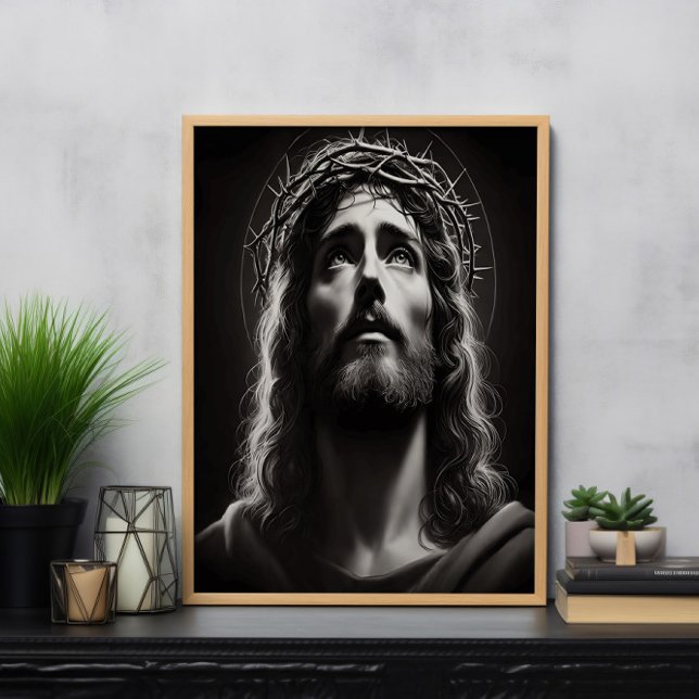 Jesus Christ's Divine Gaze of Hope Poster (Creator Uploaded)