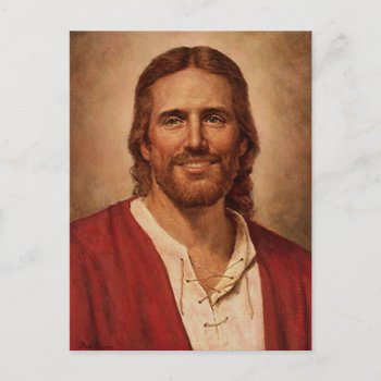 Jesus Christ's Loving Smile Postcard by stargiftshop at Zazzle