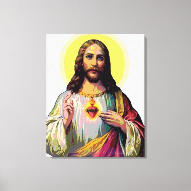 Jesus Christus in Pop Art Style Canvas Print (Front)
