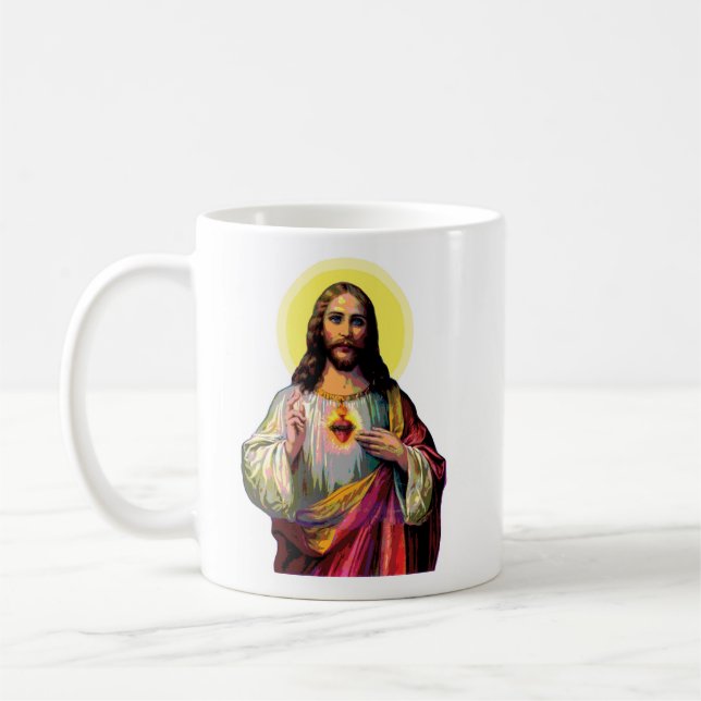 Jesus Christus in Pop Art Style  Coffee Mug (Left)