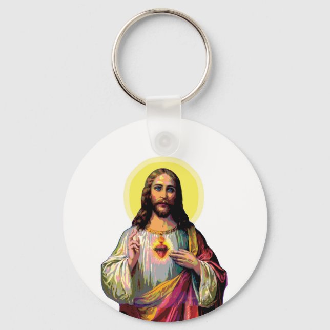 Jesus Christus in Pop Art Style  Keychain (Front)