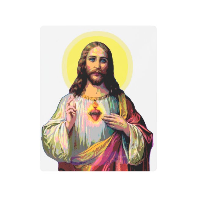 Jesus Christus in Pop Art Style Metal Print   (Front)