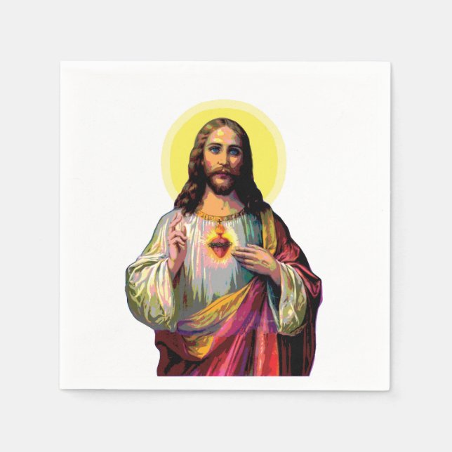 Jesus Christus in Pop Art Style  Napkins (Front)