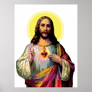 Jesus Christus in Pop Art Style Poster