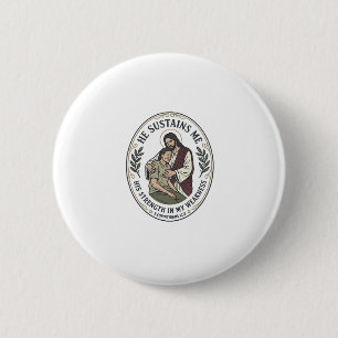 Jesus Chronic Illness Encouragement T-Shirt Inspir Button