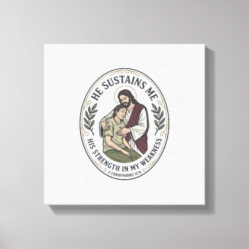 Jesus Chronic Illness Encouragement T-Shirt Inspir Canvas Print
