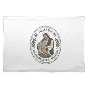 Jesus Chronic Illness Encouragement T-Shirt Inspir Cloth Placemat