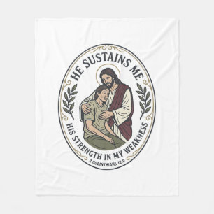 Jesus Chronic Illness Encouragement T-Shirt Inspir Fleece Blanket