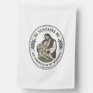 Jesus Chronic Illness Encouragement T-Shirt Inspir House Flag