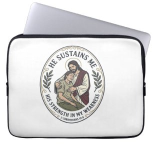 Jesus Chronic Illness Encouragement T-Shirt Inspir Laptop Sleeve