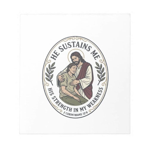 Jesus Chronic Illness Encouragement T-Shirt Inspir Notepad