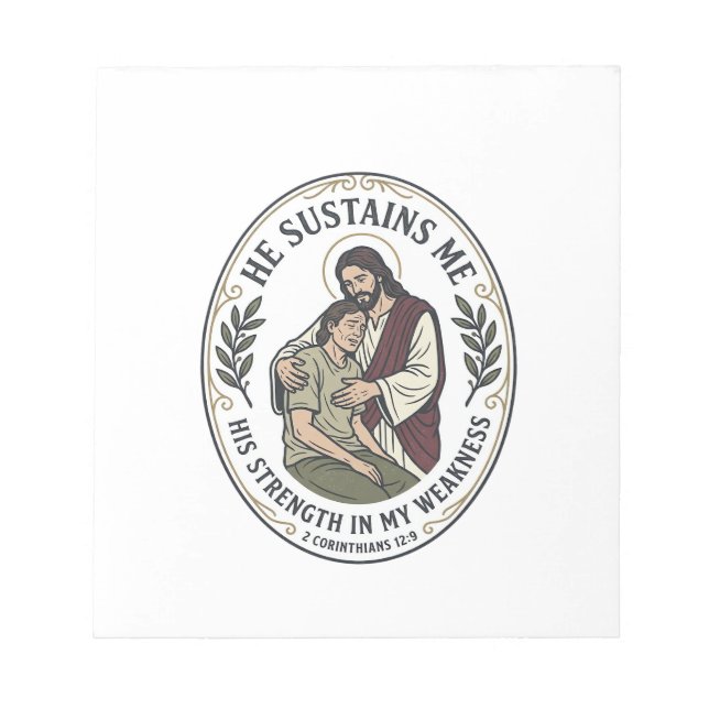 Jesus Chronic Illness Encouragement T-Shirt Inspir Notepad (Front)