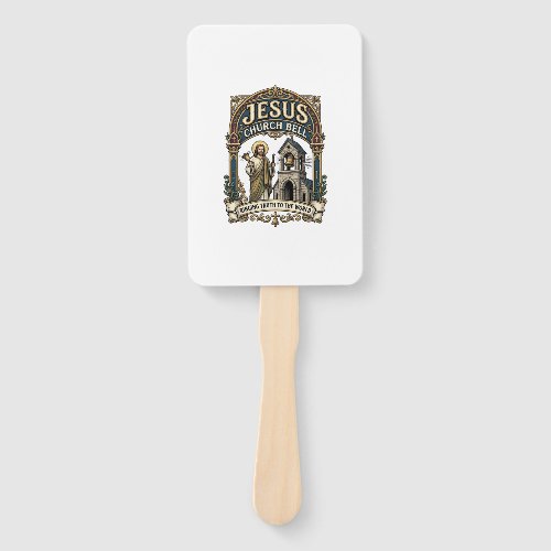Jesus Church Bell Jesus Church Bell Christian Fait Hand Fan
